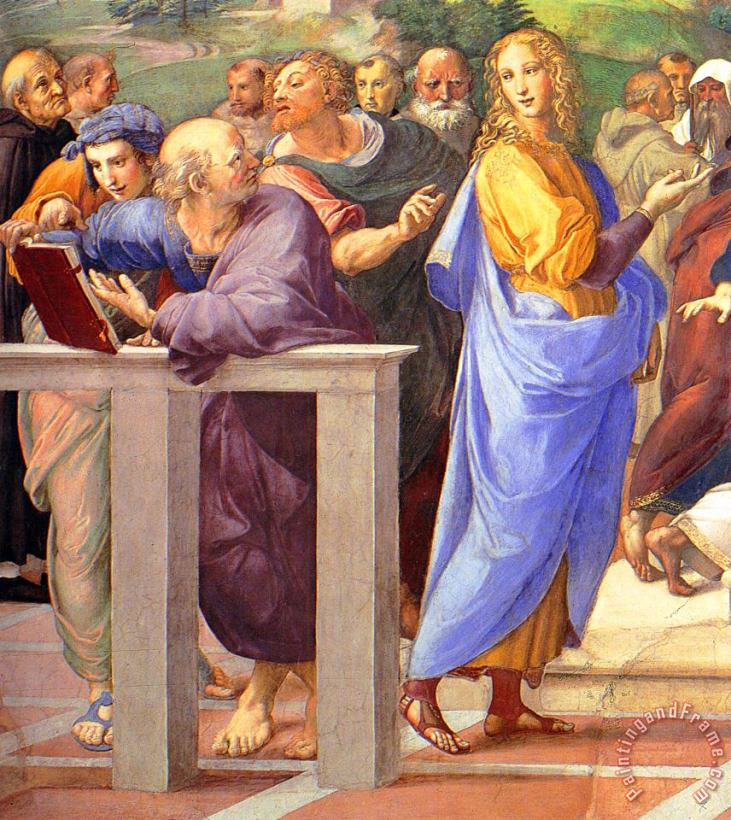 Raphael Disputation of The Holy Sacrament (la Disputa) [detail 10a] Art Painting